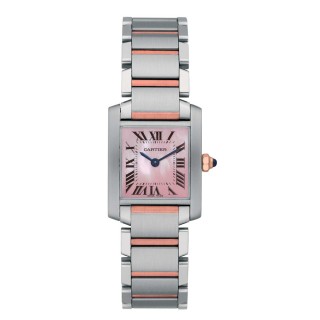 Cartier Watches - Tank Francaise Small - Steel and Pink Gold